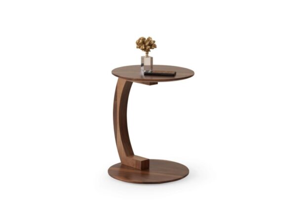 Mood C Shaped Side Table Walnut