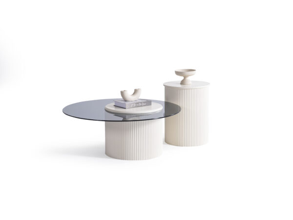 Amanti Coffee Table Set Cream