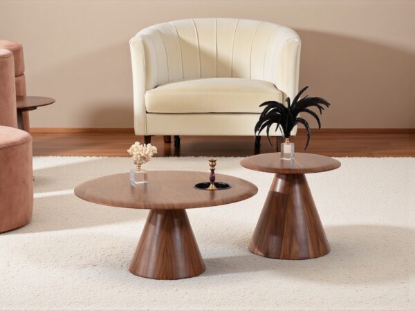 Riva Walnut Coffee Table Set