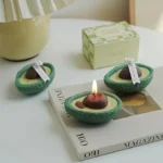 2pcs Avocado Candle: Handcrafted Stone Wax - Image 4