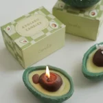 2pcs Avocado Candle: Handcrafted Stone Wax - Image 3