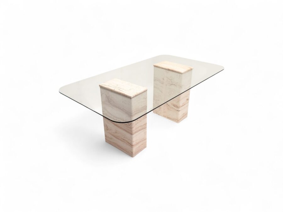 Latte Dining Table Travertine - Image 4