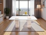 Latte Dining Table Travertine