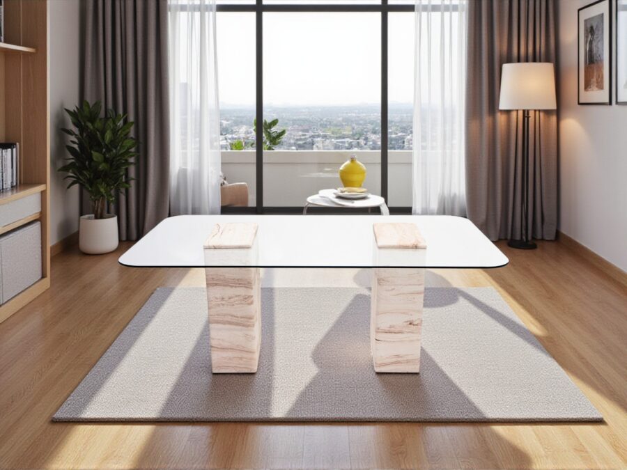 white Photoroom Photoroom 2 Latte Dining Table Travertine